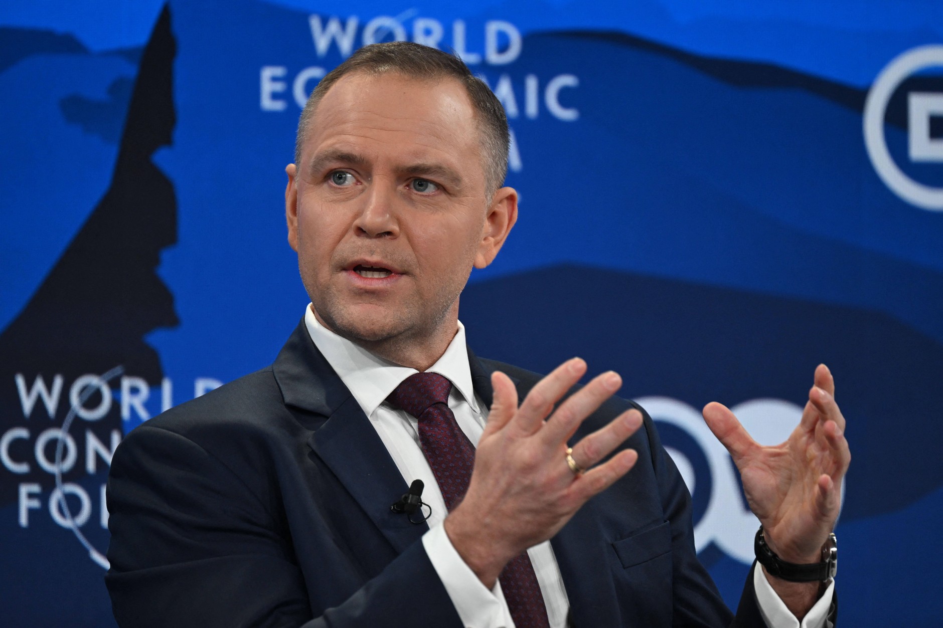 Prezydent Polski Karol Nawrocki podczas Światowego Forum Ekonomicznego w Davos w Szwajcarii, 21 stycznia 2026 r.