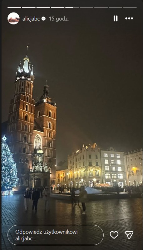 InstaStory z profilu Alicji Bachledy-Curuś
