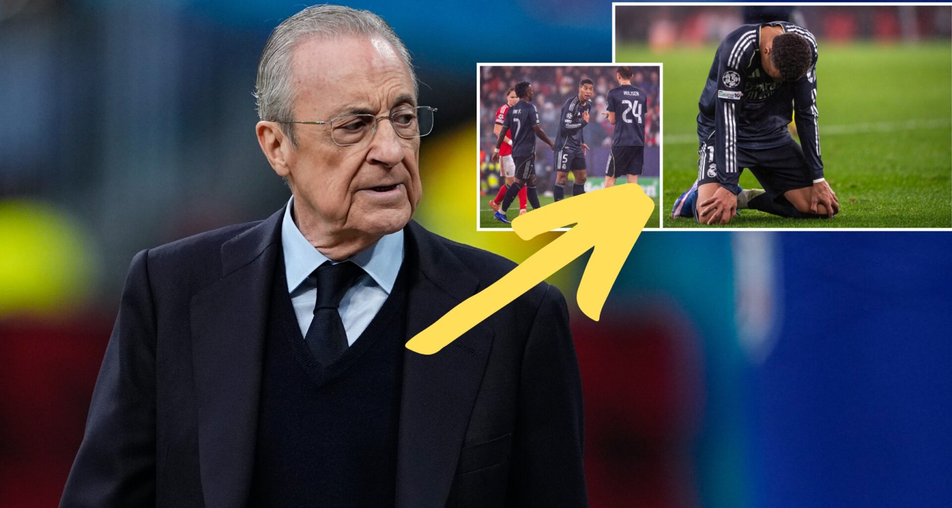 Florentino Perez i piłkarze Realu Madryt