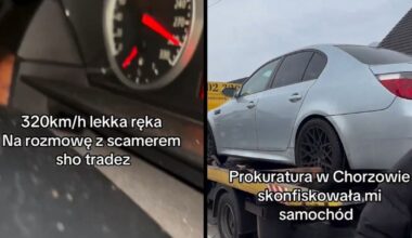 BMW pędziło 320 km na godz. Mężczyzna żali się, że prokurator zabrał mu auto