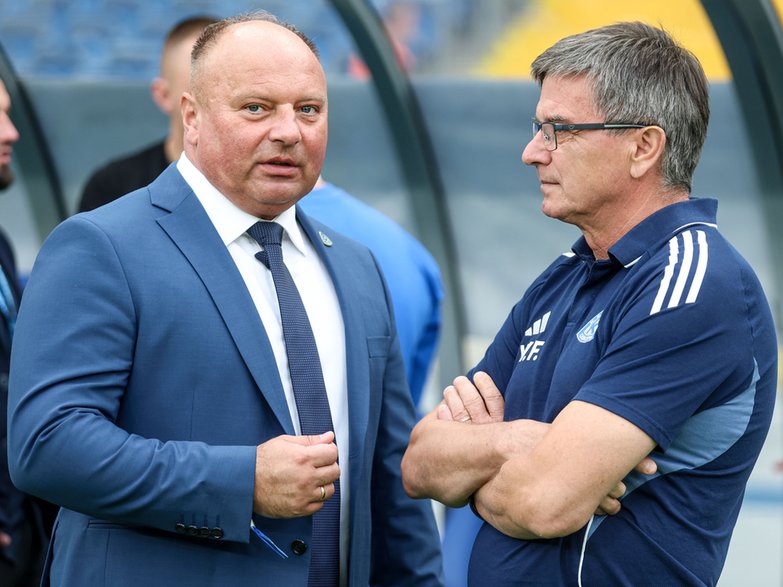 Prezes Seweryn Siemianowski i trener Waldemar Fornalik