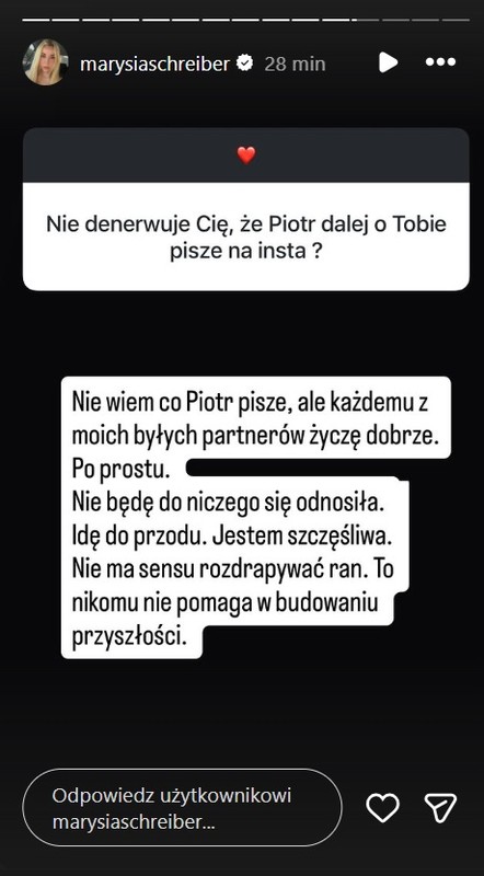 Screen z profilu Marianny Schreiber