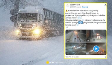Tak wygląda Pomorze po wielkiej śnieżycy. "Za nami bardzo trudna noc" [WIDEO]