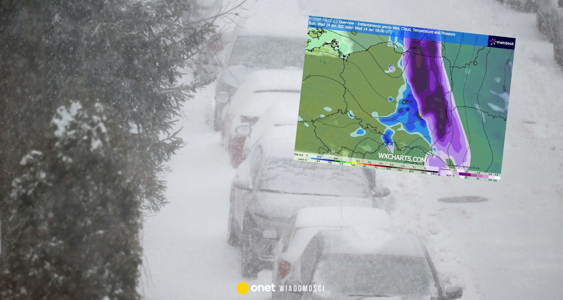 Silna śnieżyca wtargnie do części Polski. Spadnie 15 cm śniegu [POGODA]