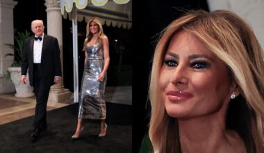 Cekinowa Melania Trump na imprezie sylwestrowej. Gustownie?