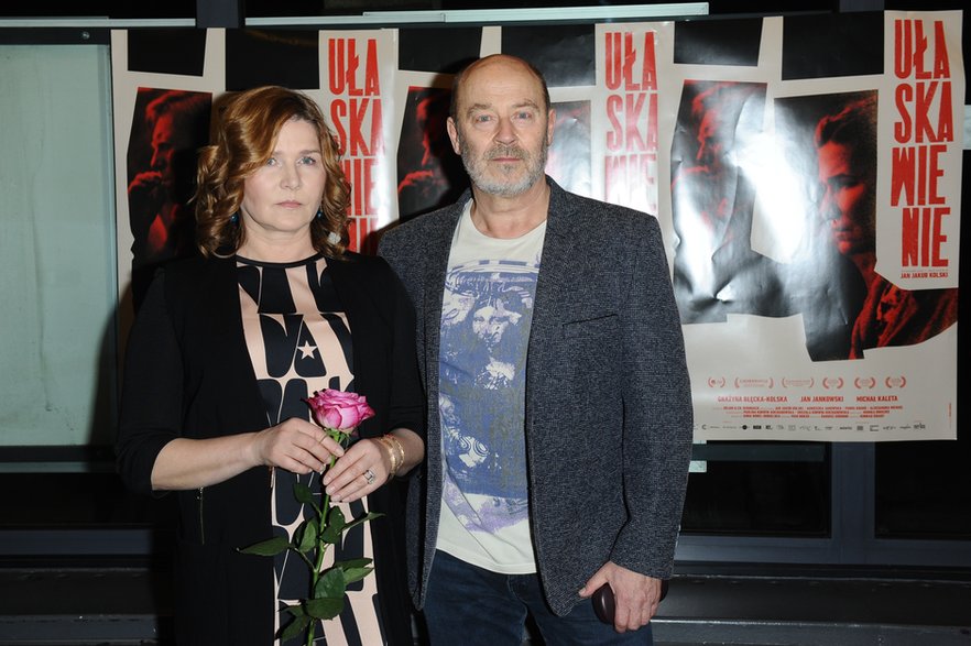 Grażyna Błęcka-Kolska i Jan Jakub Kolski podczas premiery filmu "Ułaskawienie"