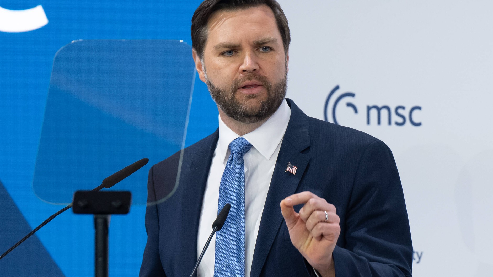 J. D. Vance, wiceprezydent USA, na Monachijskiej Konferencji Bezpieczeństwa, 14 lutego 2025 r.