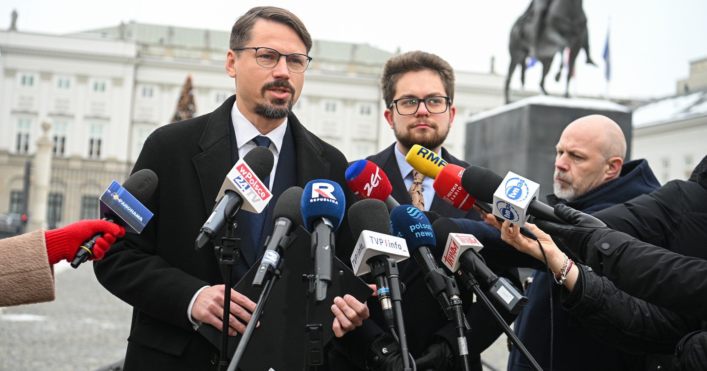 Poseł Konfederacji Grzegorz Płaczek po spotkaniu z prezydentem Karolem Nawrockim