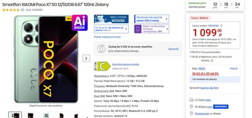 POCO X7 5G w promocji Media Expert za 1099 zł