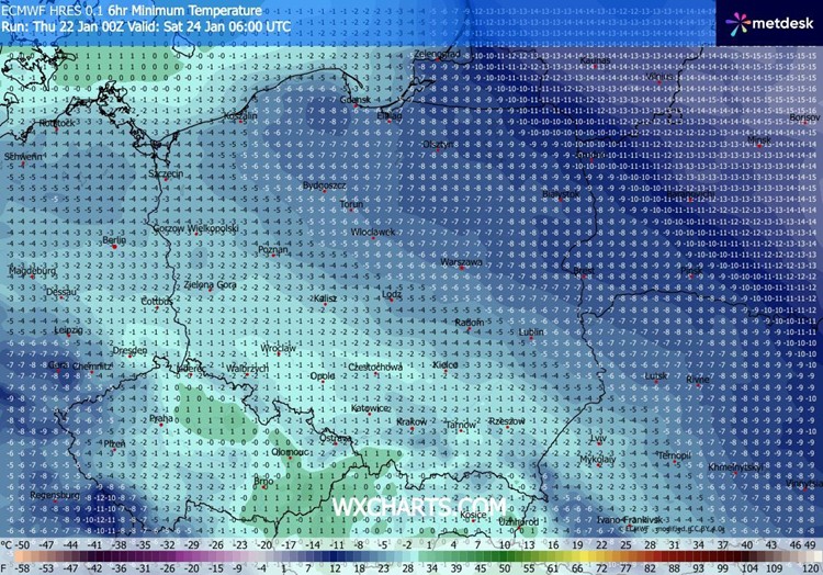 Niemal w całej Polsce utrzymają się niskie temperatury