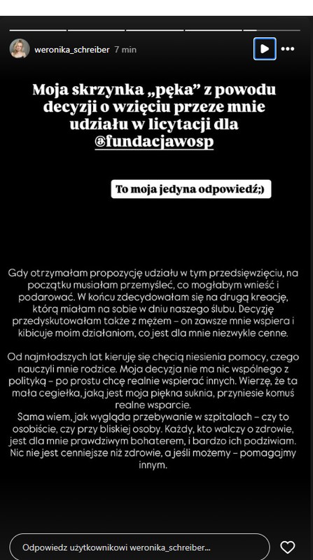 Weronika Schreiber Relacja