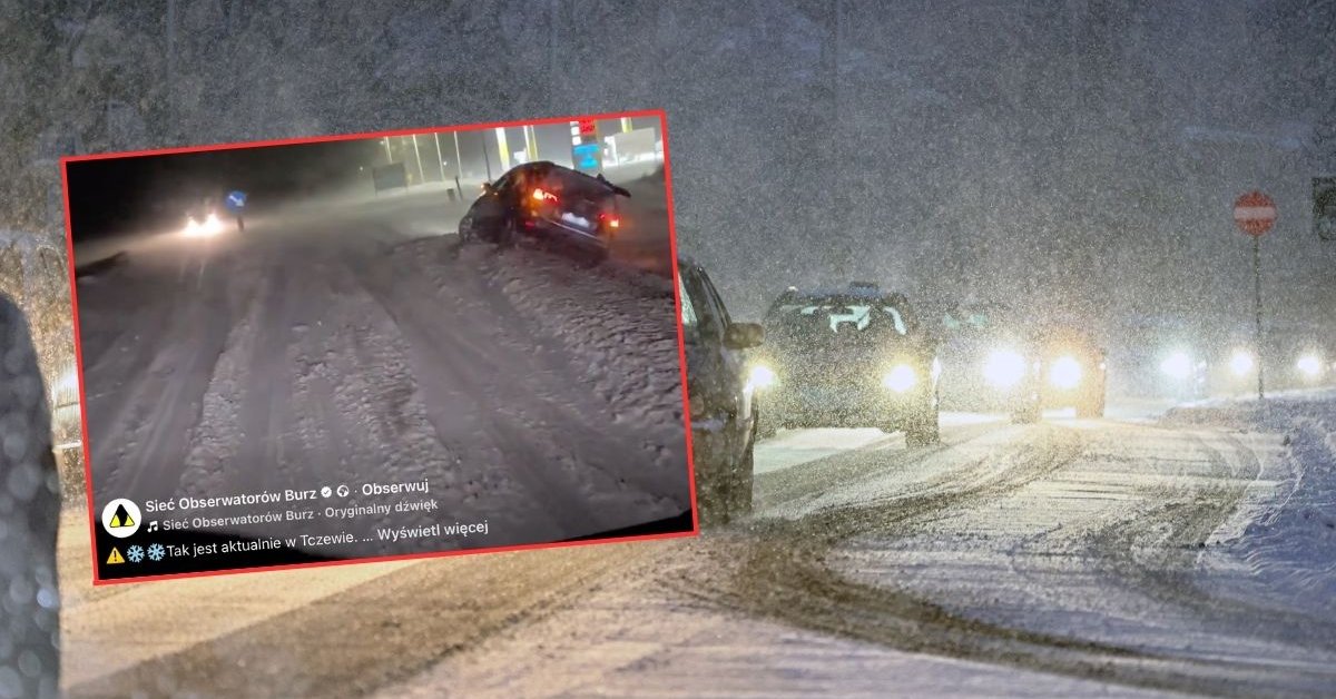Tak wyglądała noc w województwie pomorskim. Są nagrania