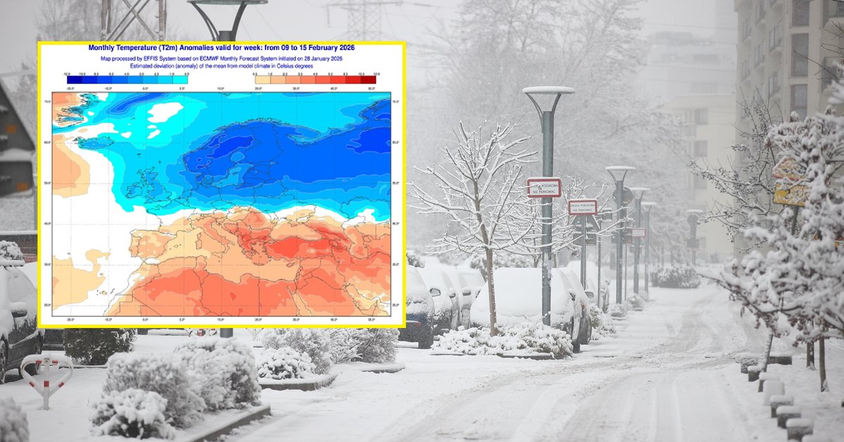 W lutym na północy Europy dominować będą wyże, a w głębi kontynentu niże