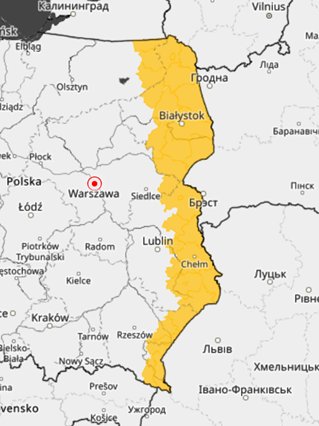 Ostrzeżenia przed silnym mrozem obowiązują już na krańcach wschodnich Polski