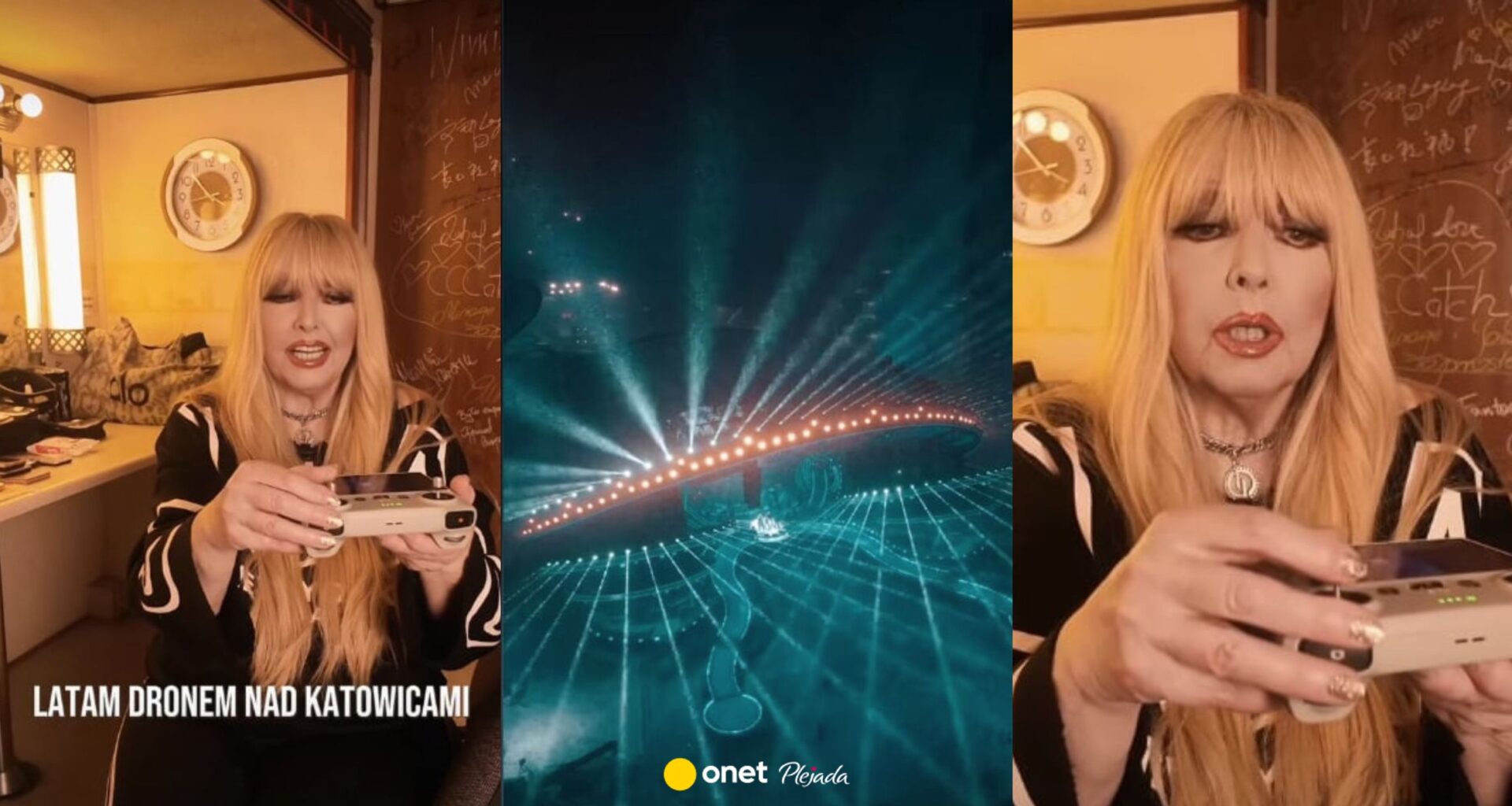 Rodowicz "lata" dronem nad Katowicami. Scena "Sylwestra z dwójką" robi wrażenie