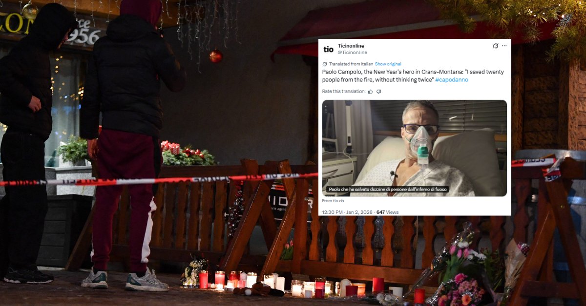 Bohater tragedii w szwajcarskim kurorcie. Uratował co najmniej 20 osób z pożaru - Onet