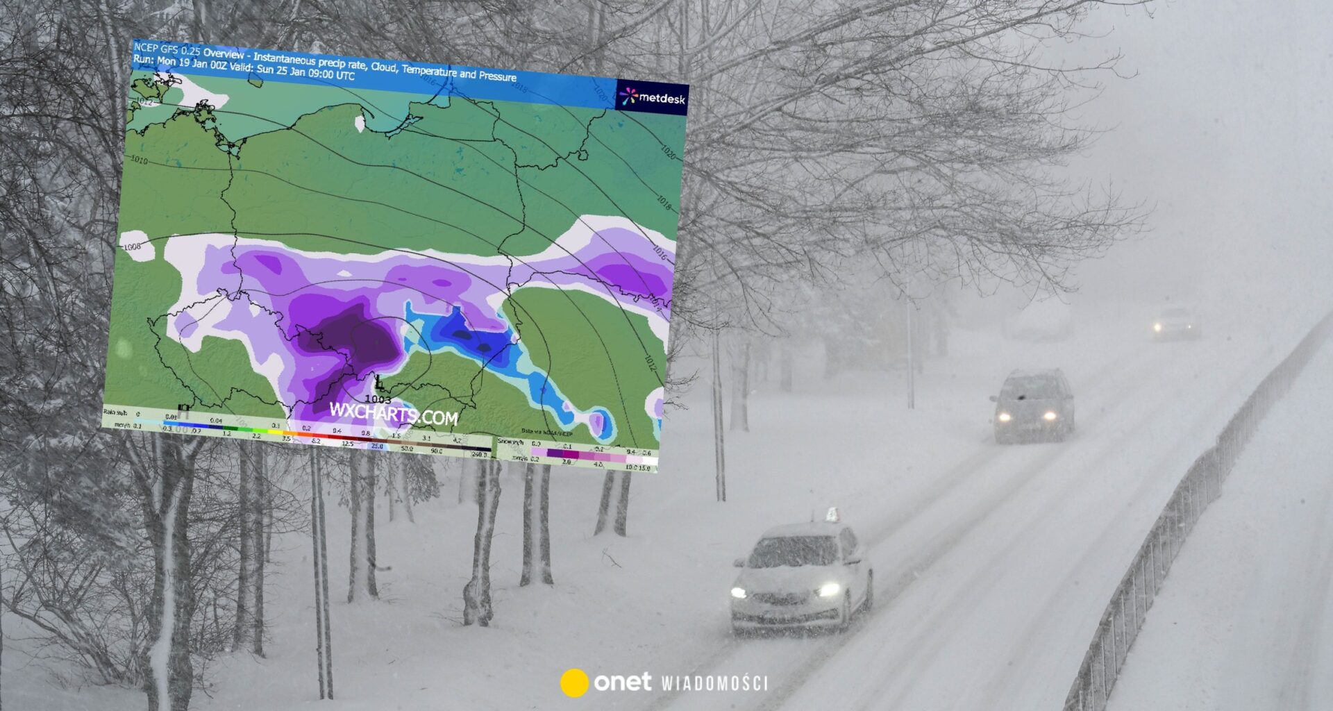 Zmiana pogody coraz bliżej. Do Polski z południa wtargną opady śniegu