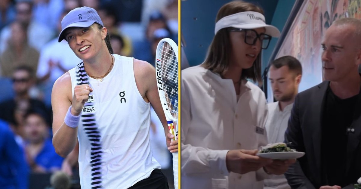 Iga Świątek zamieniła serwis tenisowy na kelnerski. Zaskoczyła gości restauracji [WIDEO]
