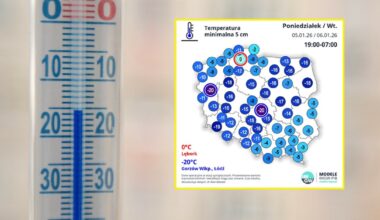 To była bardzo mroźna noc w Polsce. Temperatura spadła aż do -20 st. C - Onet