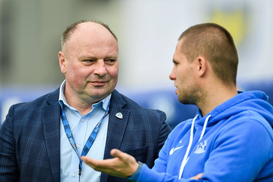 Prezes Seweryn Siemianowski i ówczesny trener Dawid Szulczek