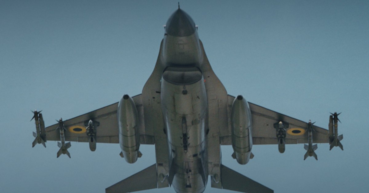 Ukraiński myśliwiec F-16.
