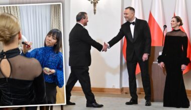 Marta Nawrocka olśniła makijażem na spotkaniu z dyplomantami. Jeden szczegół zwraca uwagę