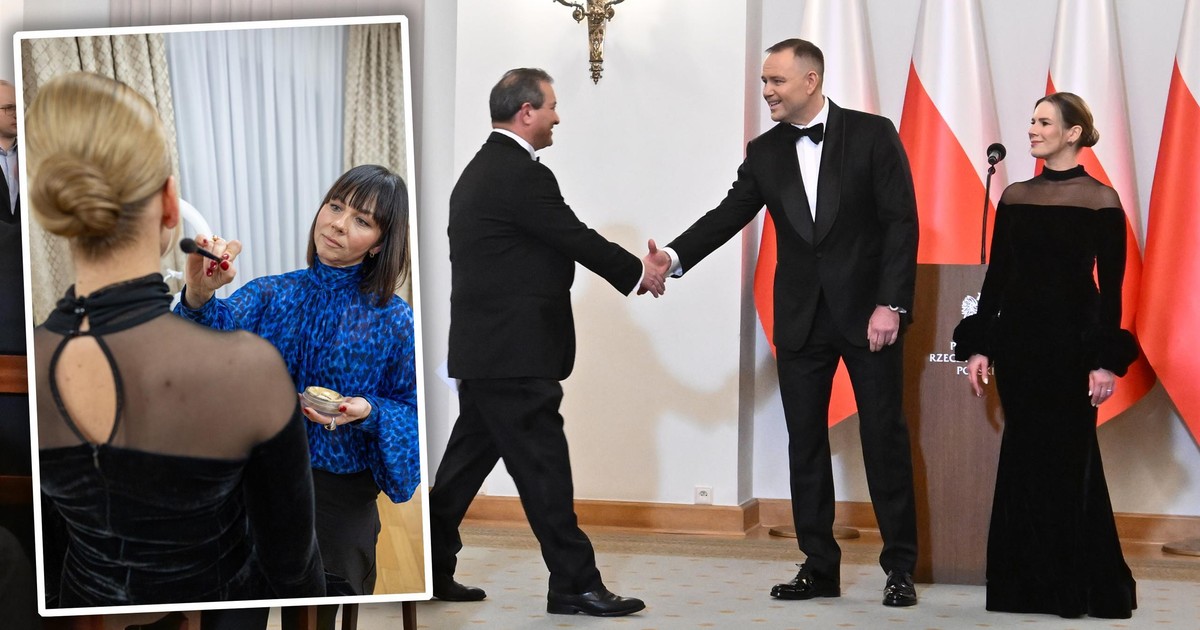 Marta Nawrocka olśniła makijażem na spotkaniu z dyplomantami. Jeden szczegół zwraca uwagę