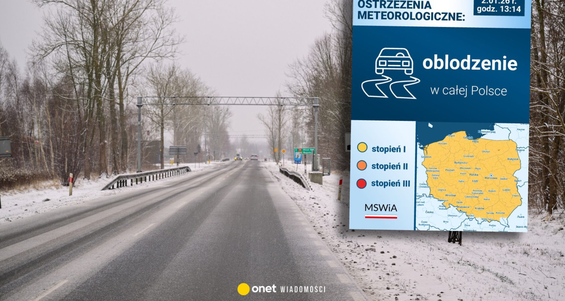 Oblodzenie w całym kraju. IMGW wydał ostrzeżenia, jest apel ministerstwa