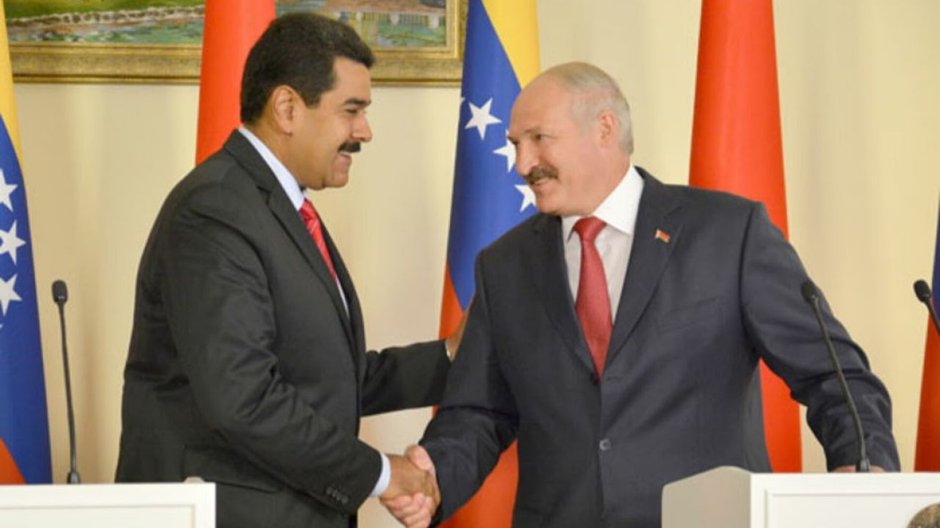 Alaksandr Łukaszenka z Nicolásem Maduro w Mińsku, Białoruś. 3 lipca 2013 r. (zdj. president.gov.by)