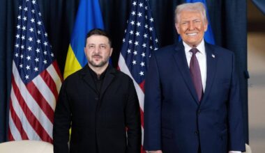 Donald Trump i Wołodymyr Zełenski przed spotkaniem dwustronnym w Davos