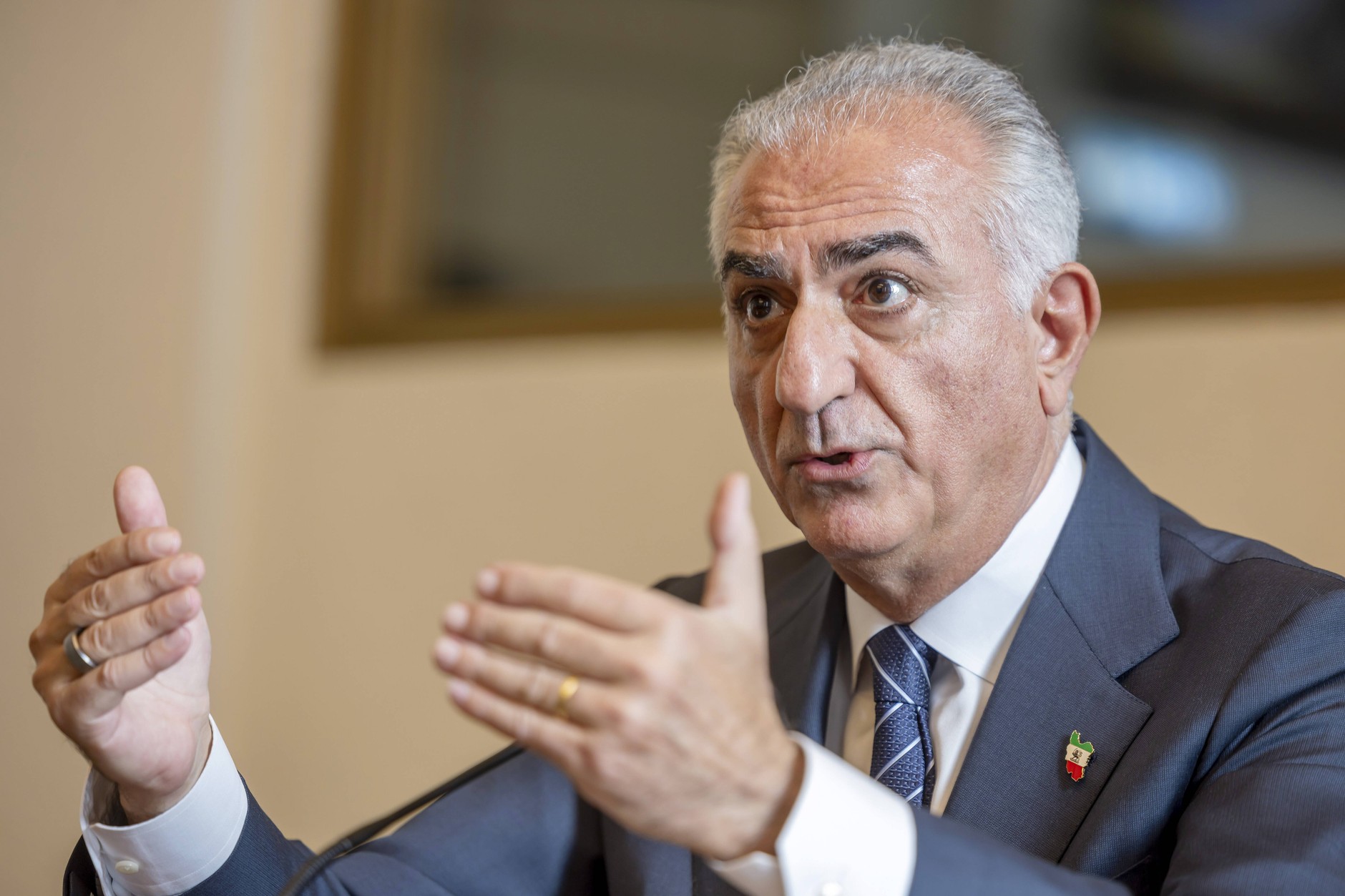 Reza Pahlavi w Genewie w Szwajcarii, 17 lutego 2025 r. 