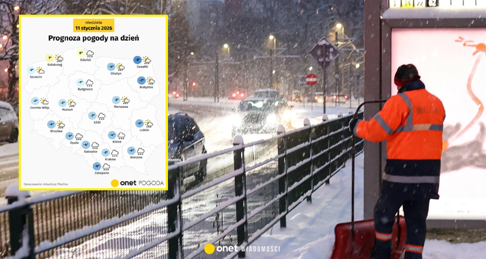 Śnieżyce wtargną dziś do Polski. W tych regionach sypnie szczególnie mocno