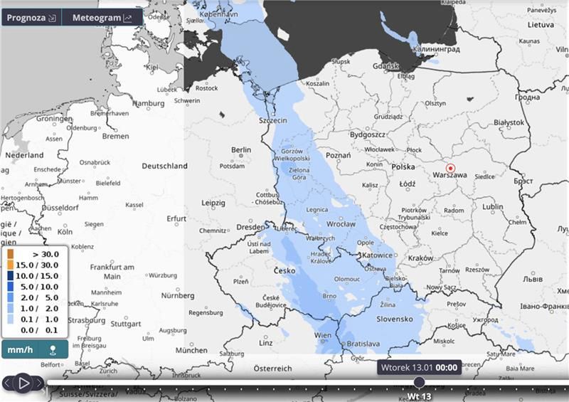 Śnieżny front dotrze do Polski.