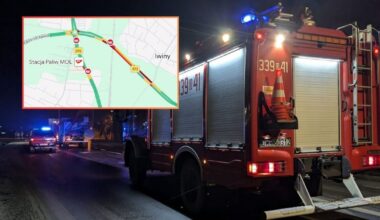 Paraliż ruchu na obwodnicy Wrocławia. Uszkodzony wiadukt, paliwo na drodze - Onet