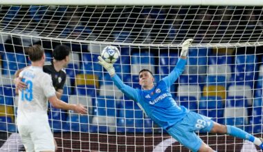 Mateusz Kochalski w meczy Ligi Mistrzów z Napoli