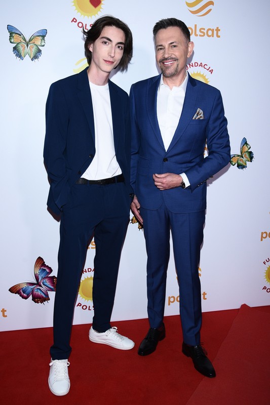 Krzysztof Ibisz z synem Maksymilianem