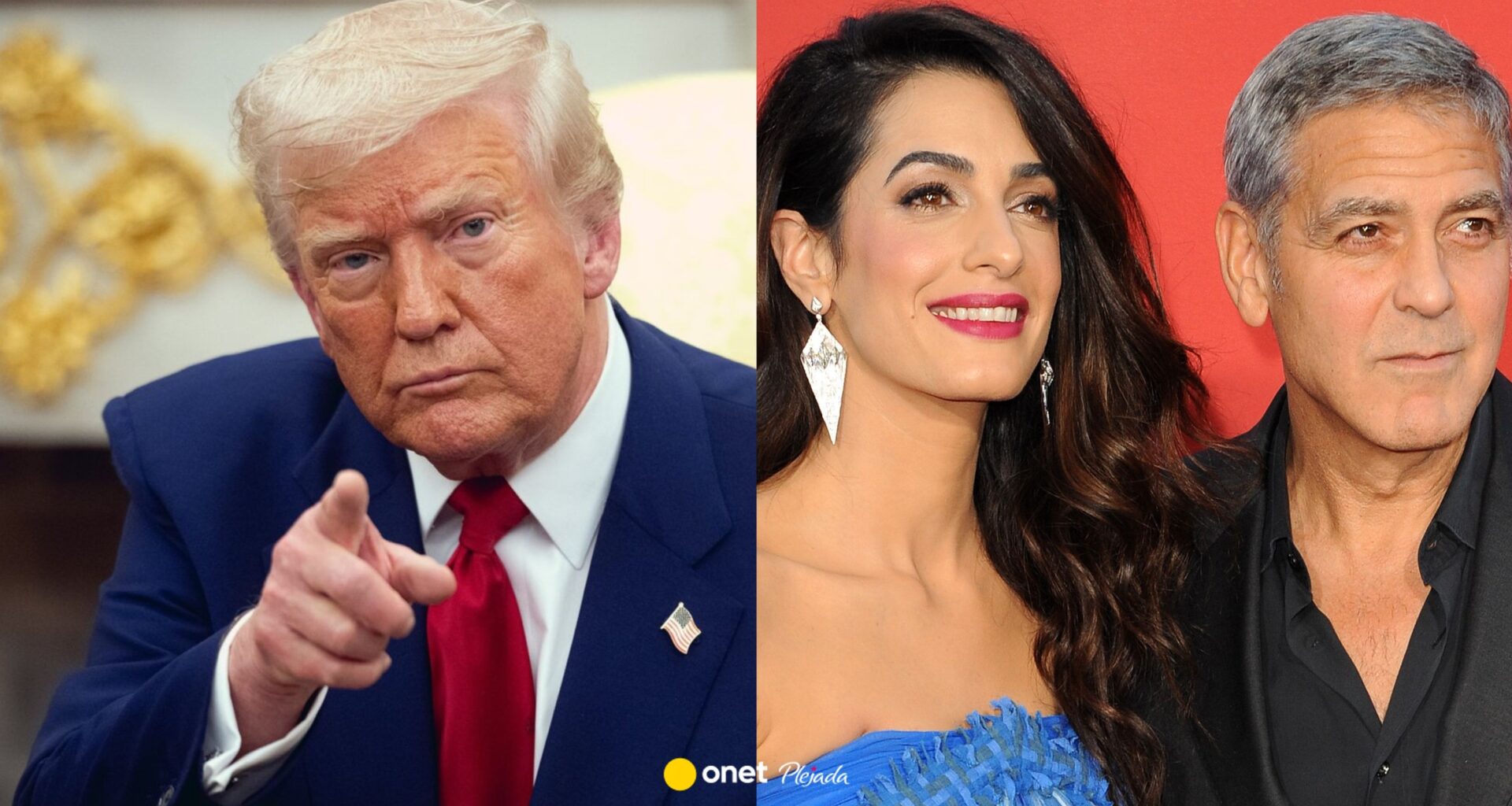 Donald Trump atakuje Clooneyów i Francję. "Okropny problem z imigracją"