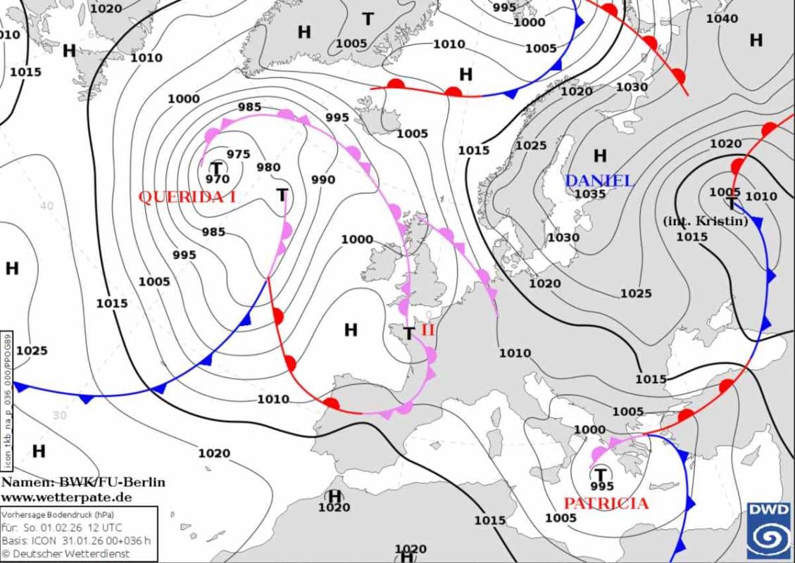 silne ocieplenie i zmiana aury