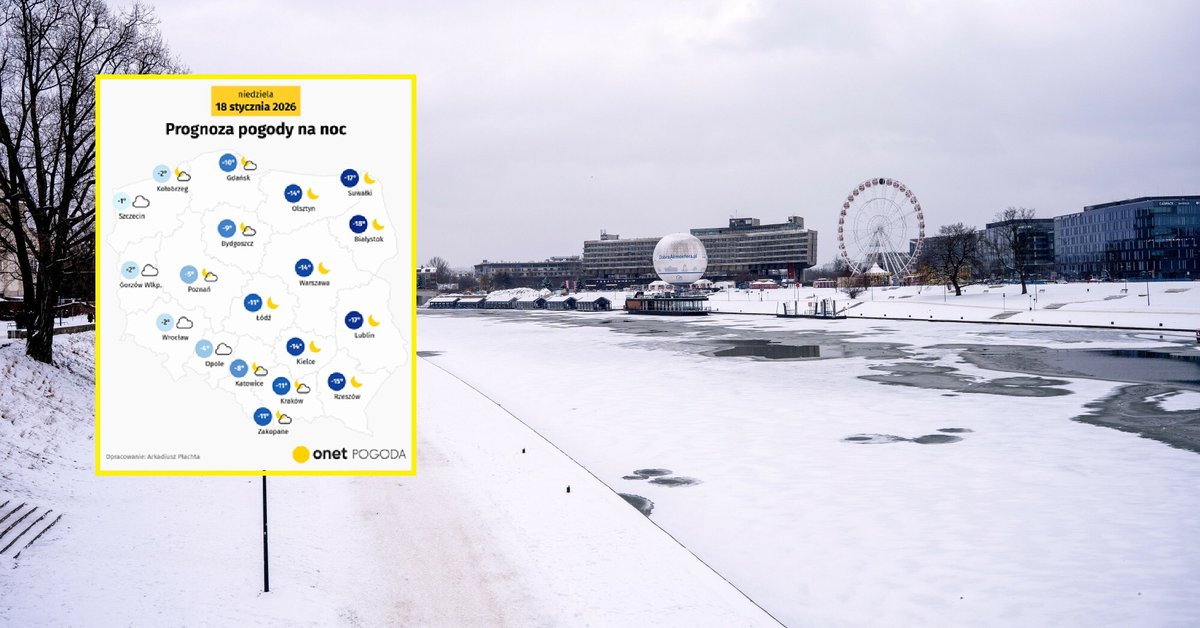 Noc na wschodzie przyniesie siarczysty mróz, nawet poniżej -15 st. C