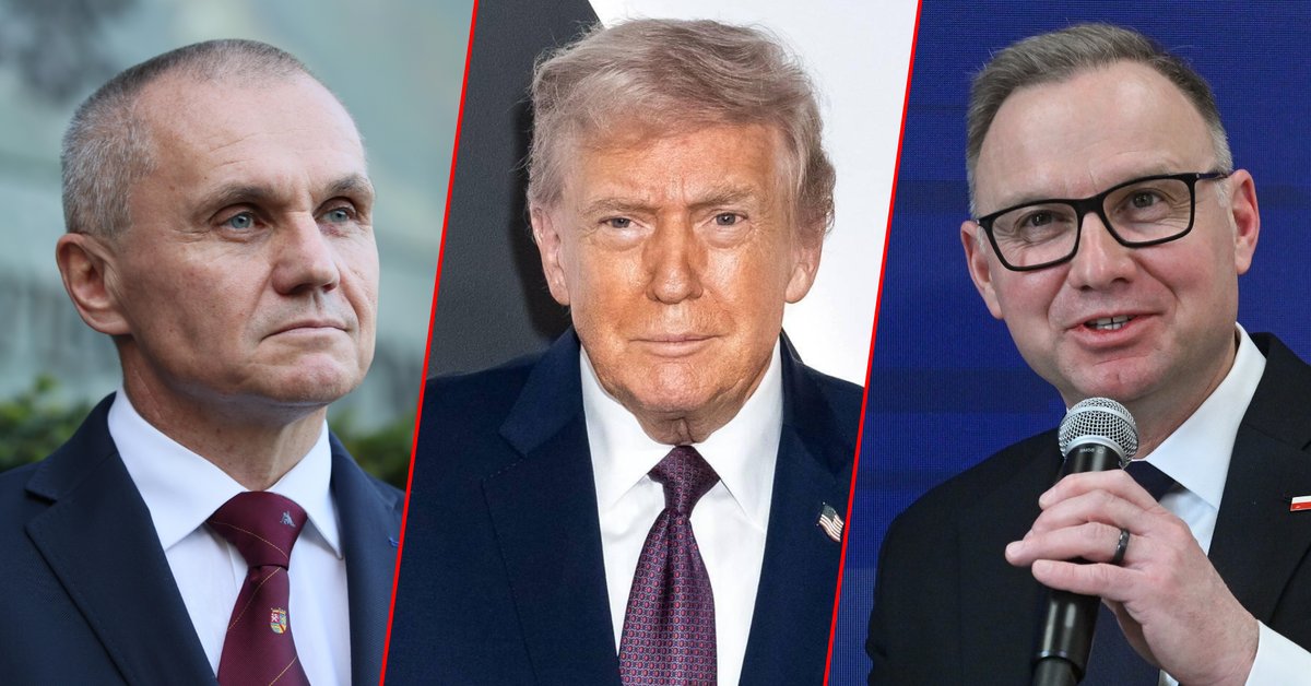 Gen. Roman Polko, prezydent USA Donald Trump i były prezydent Polski Andrzej Duda