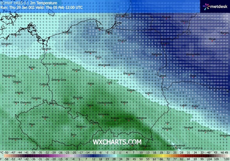 Szczególnie na południu jest szansa na krótkotrwały wzrost temperatury