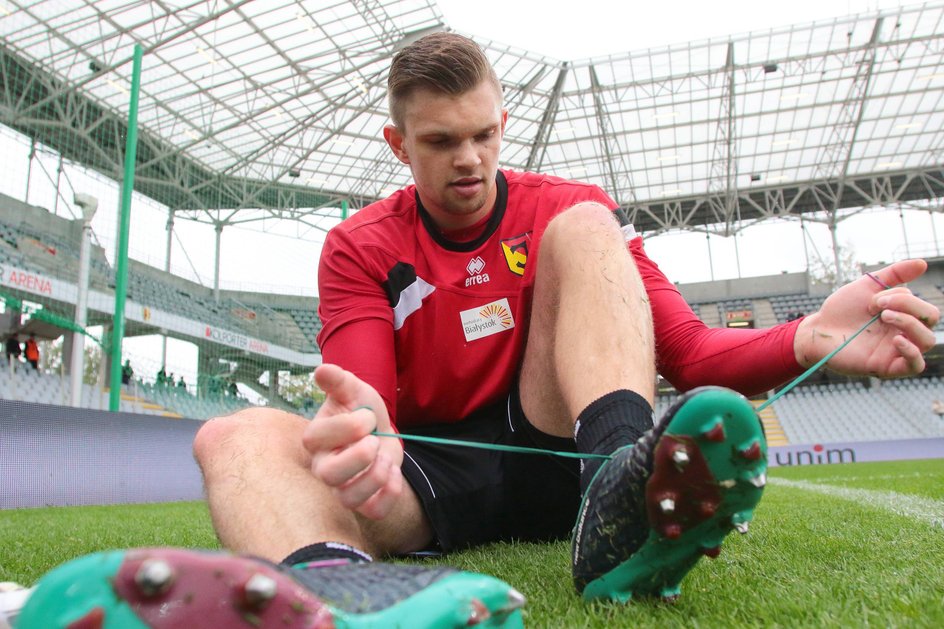 Bartłomiej Drągowski w 2016 r. jeszcze jako bramkarz Jagiellonii