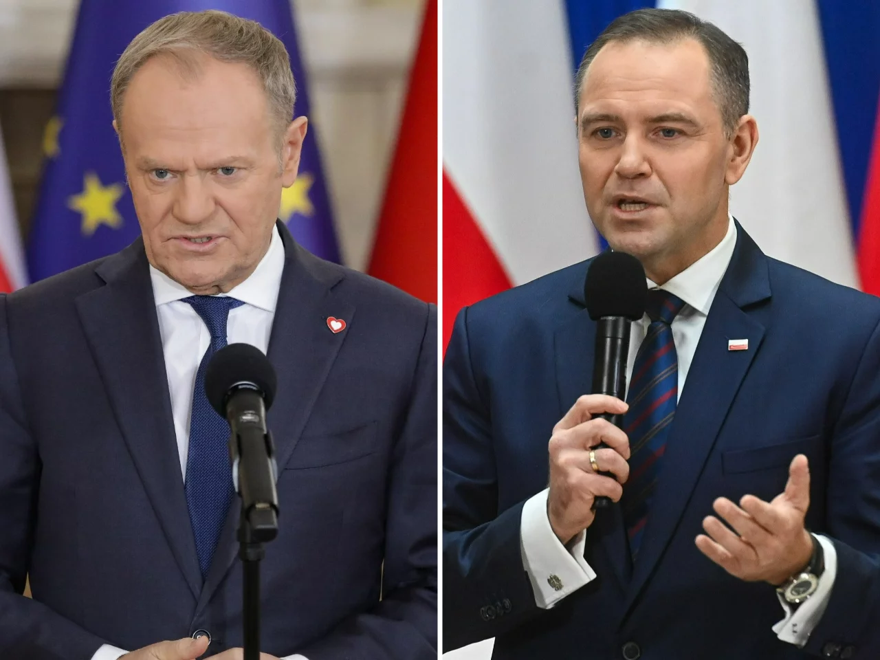 Premier Donald Tusk i prezydent Karol Nawrocki