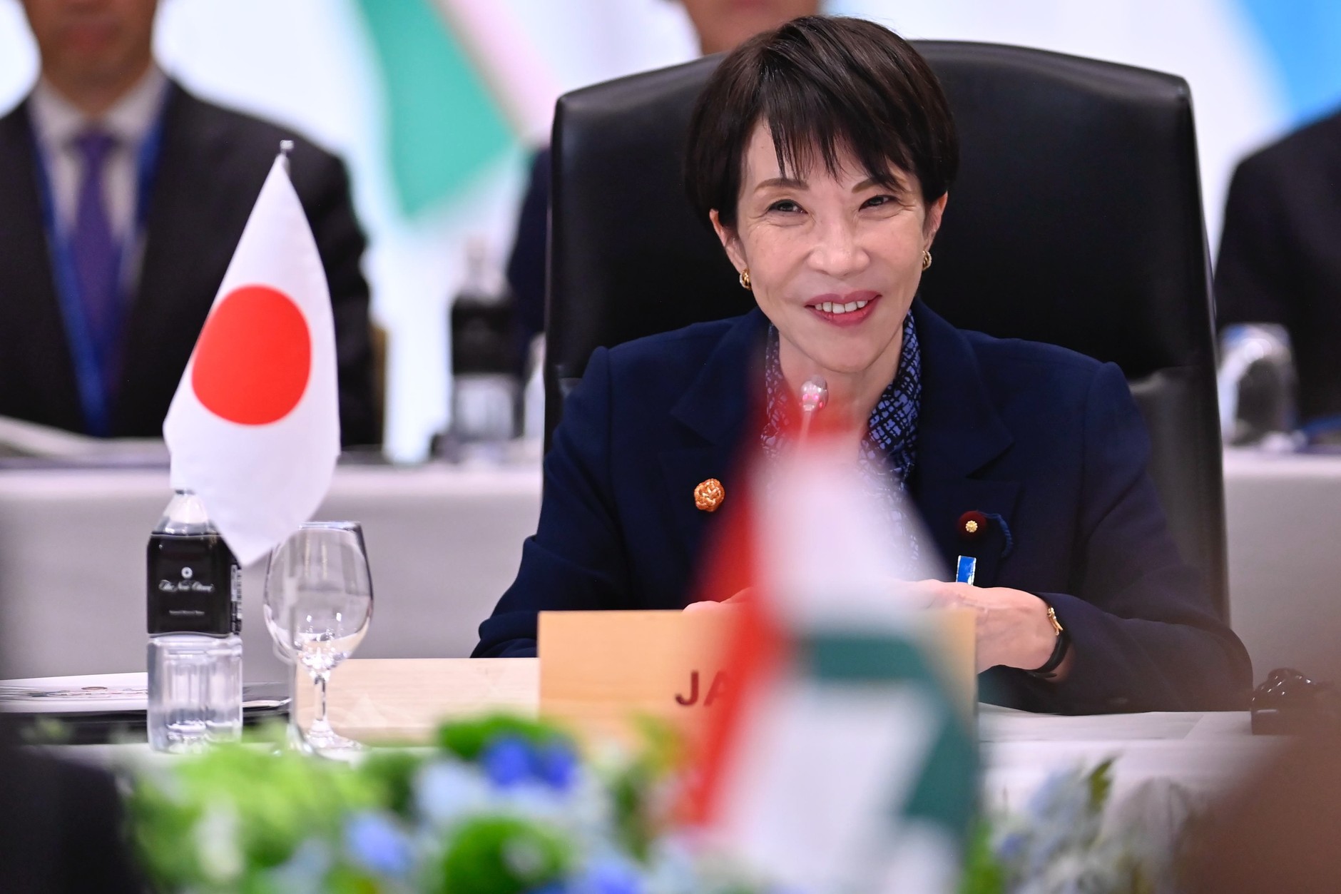 Premier Japonii Sanae Takaichi podczas szczytu, w którym uczestniczyli prezydenci Kazachstanu, Kirgistanu, Tadżykistanu, Turkmenistanu i Uzbekistanu, Tokio, 20 grudnia 2025 r. 