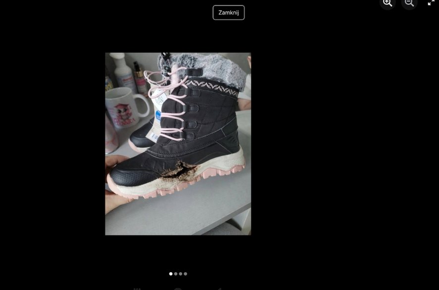 Przerobione przez oszusta zdjęcie buta