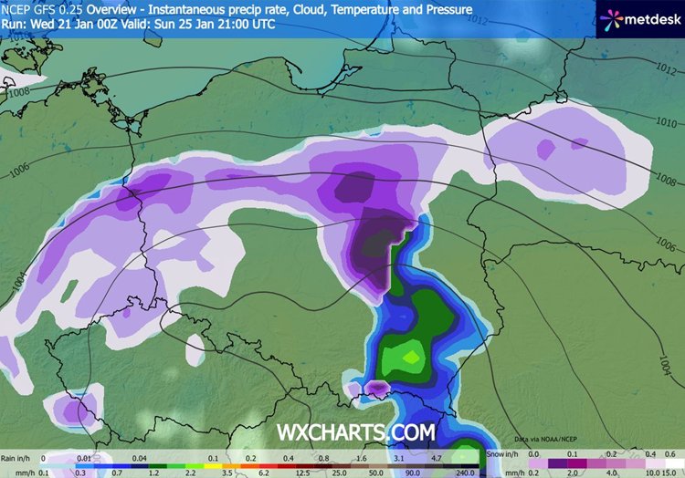 Już w weekend pojawią się opady deszczu i śniegu, ale raczej nie będą one zbyt intensywne