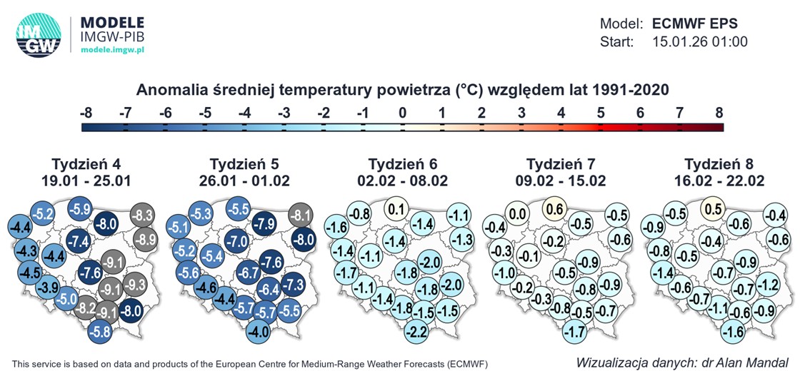 Szczególnie najbliższe dwa tygodnie zapowiadają się wyjątkowo zimno