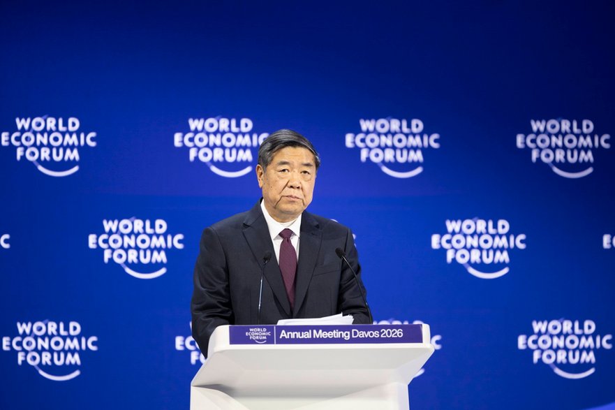 He Lifeng, wicepremier Chin, Światowego Forum Ekonomicznego w Davos, 20 stycznia 2026 r.