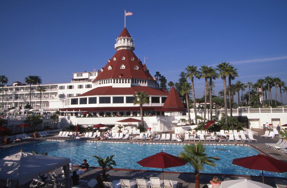 Coronado Hotel w San Diego w latach 80. 
