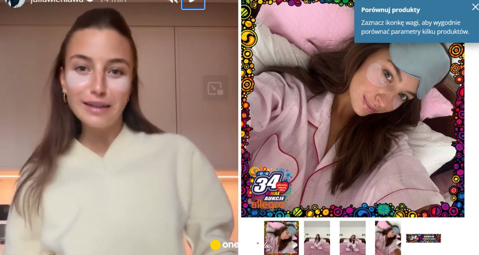 "Nocowanka" u Julii Wieniawy na przebiła... 100 tys. zł. Aukcja WOŚP idzie na rekord